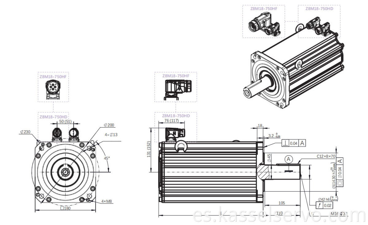 Z8M 400V 7.5KW 180mm